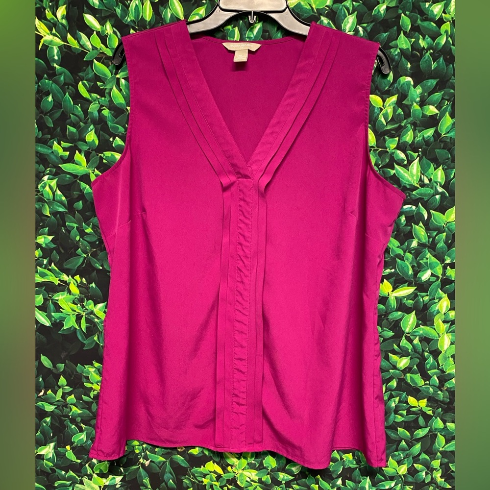 Banana Republic Factory Fuchsia Sleeveless Blouse Sz XL